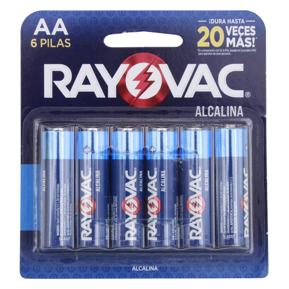 Batería Alcalina Rayovac AA – 6 Uds