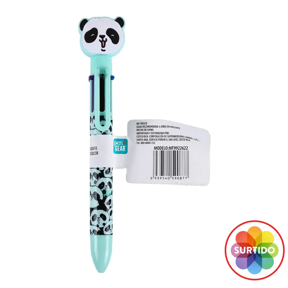 Bolígrafos Pen Gear Retractil 6 Colores Surtido