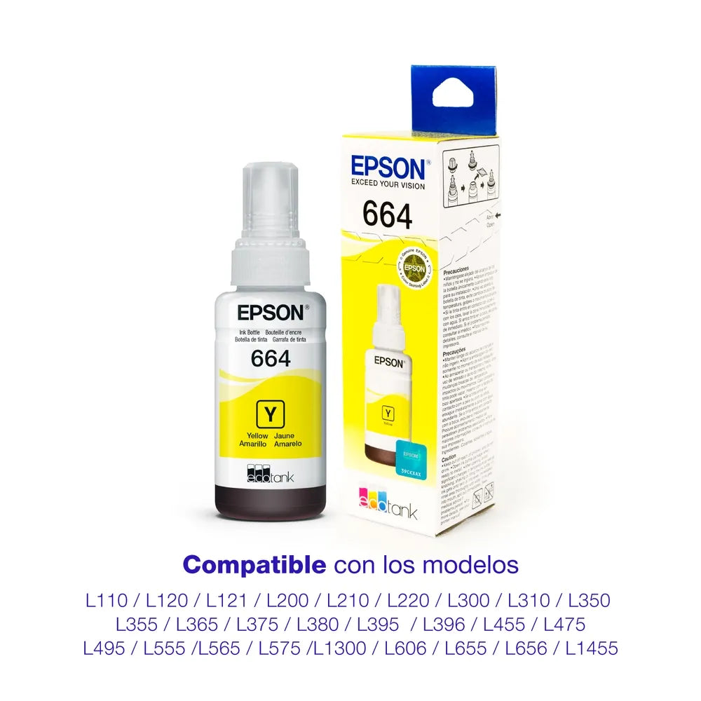 Botella Tinta Epson Amarillo T664