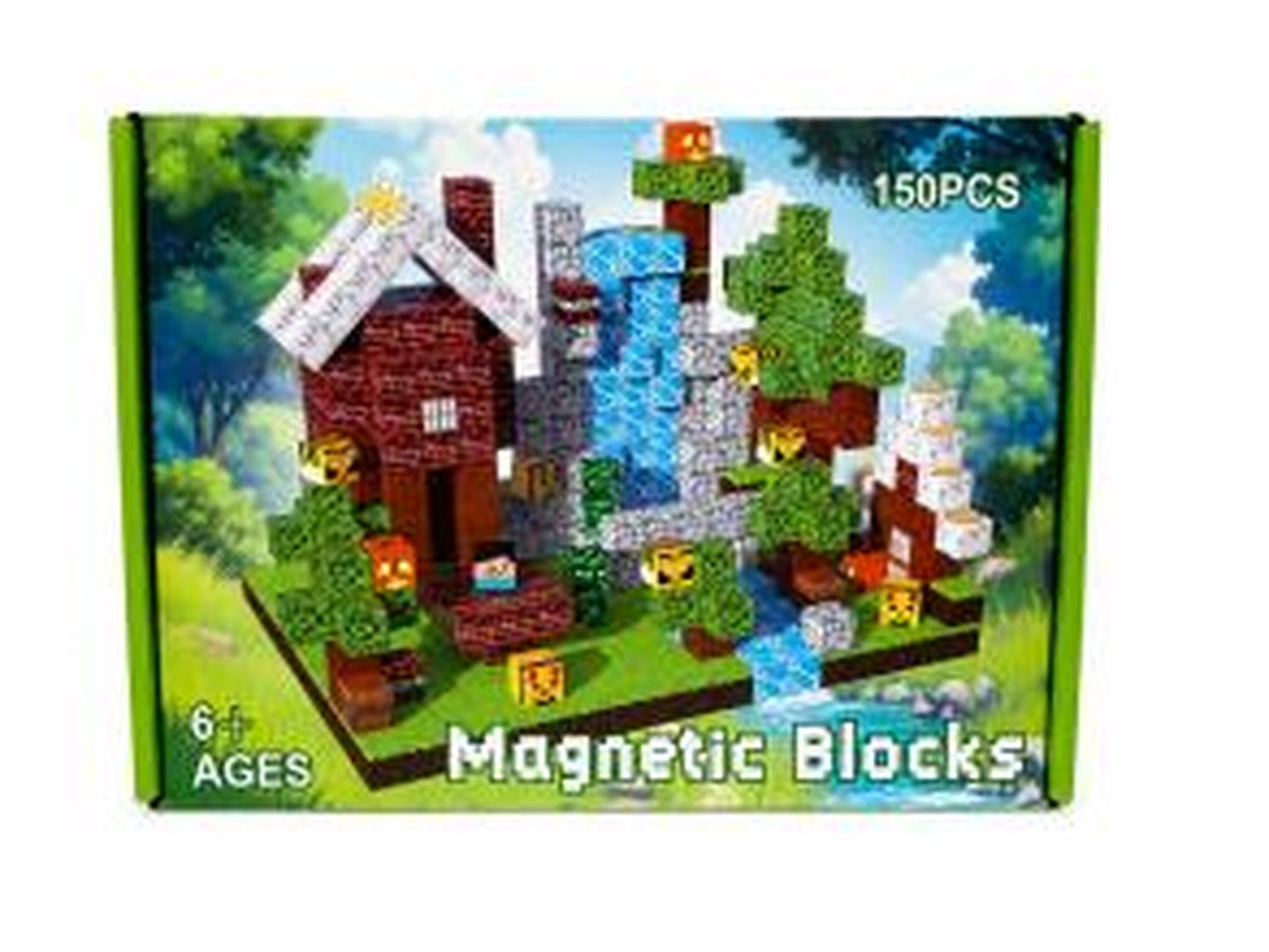 🧱 Caja Grande de Bloques Armables Magnéticos de Minecraft