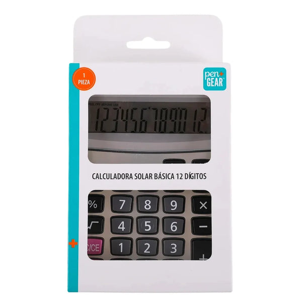 Calculadora Básica Pen Gear Solar De 12 Dígitos