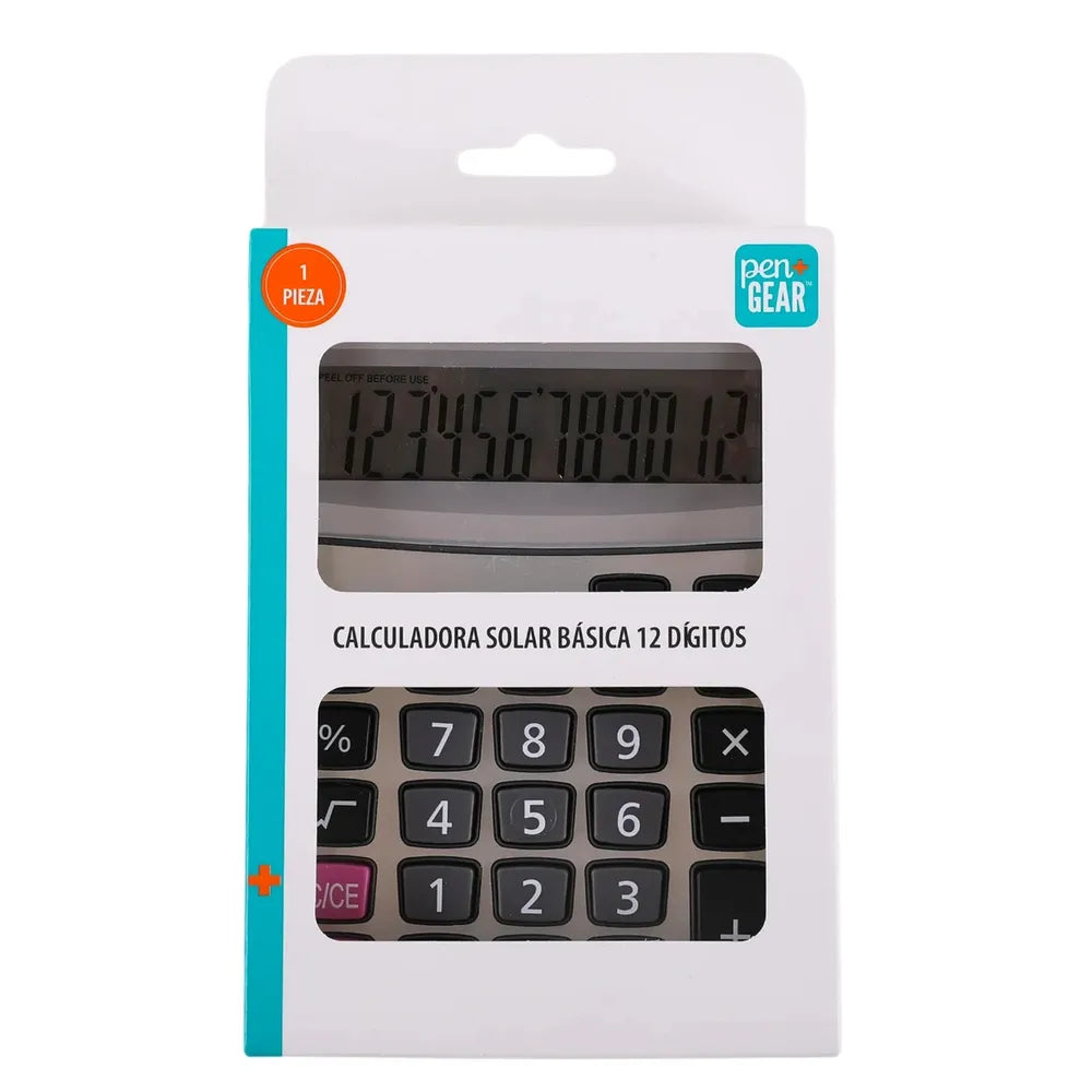 Calculadora Básica Pen Gear Solar De 12 Dígitos