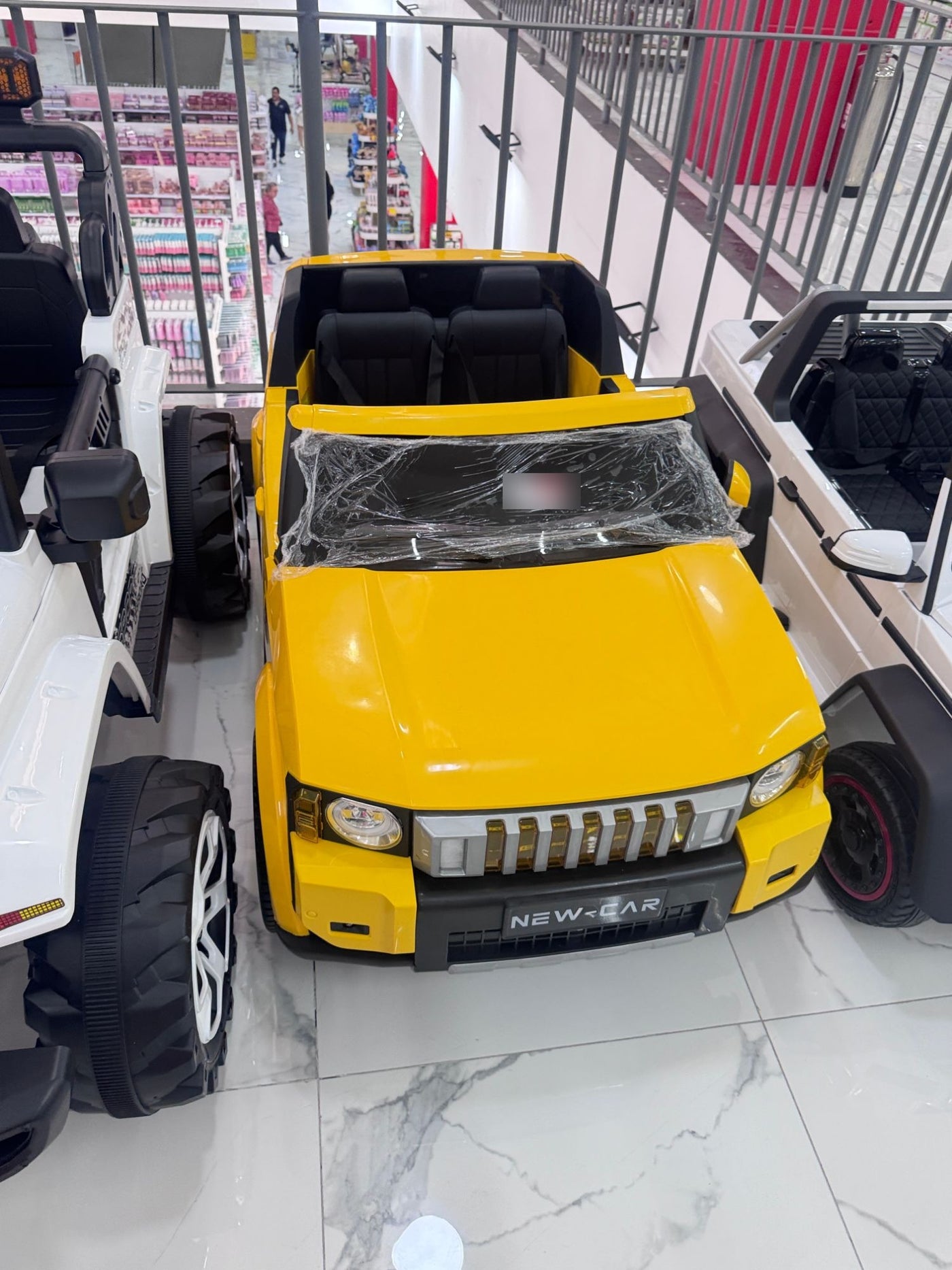 Carro eléctrico montable todoterreno amarillo 2 plazas para niños