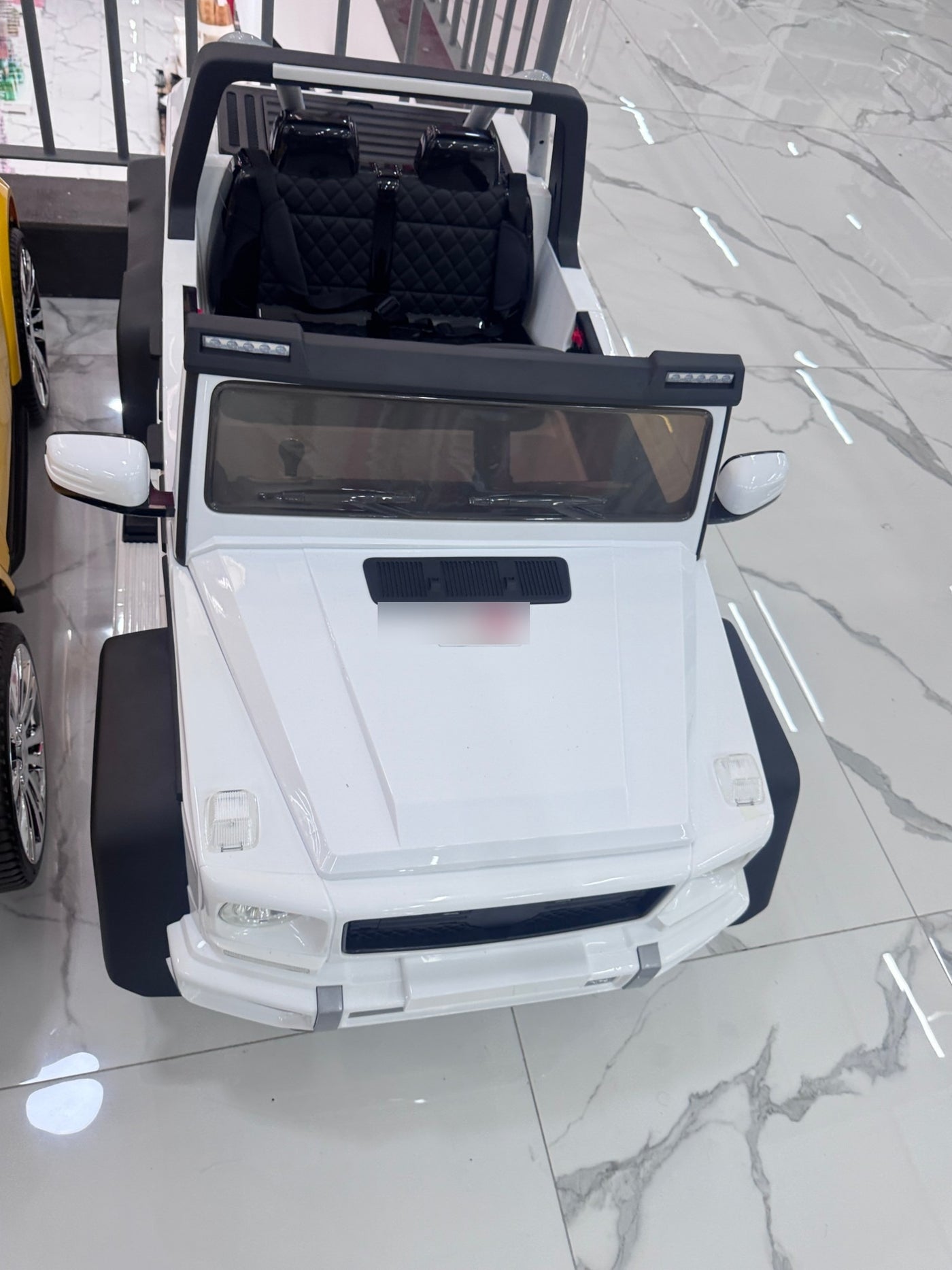 Carro eléctrico montable todoterreno blanco 2 plazas para niños