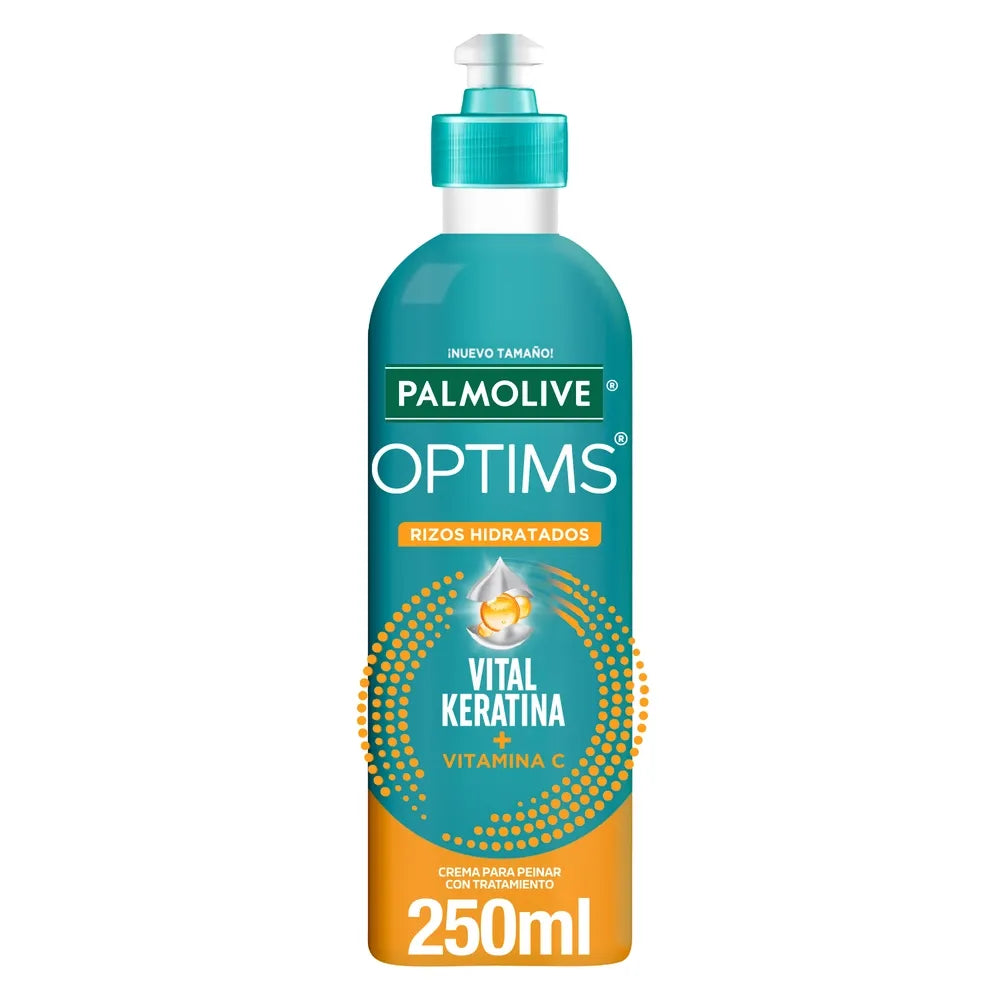 Crema Para Peinar Palmolive Optims Rizos Hidratados Con Vitamina C - 250 Ml