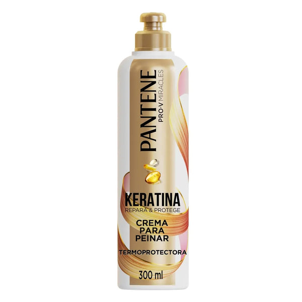 Crema Para Peinar Pantene Pro-v Miracles Keratina Repara Y Protege Termoprotectora - 300 Ml