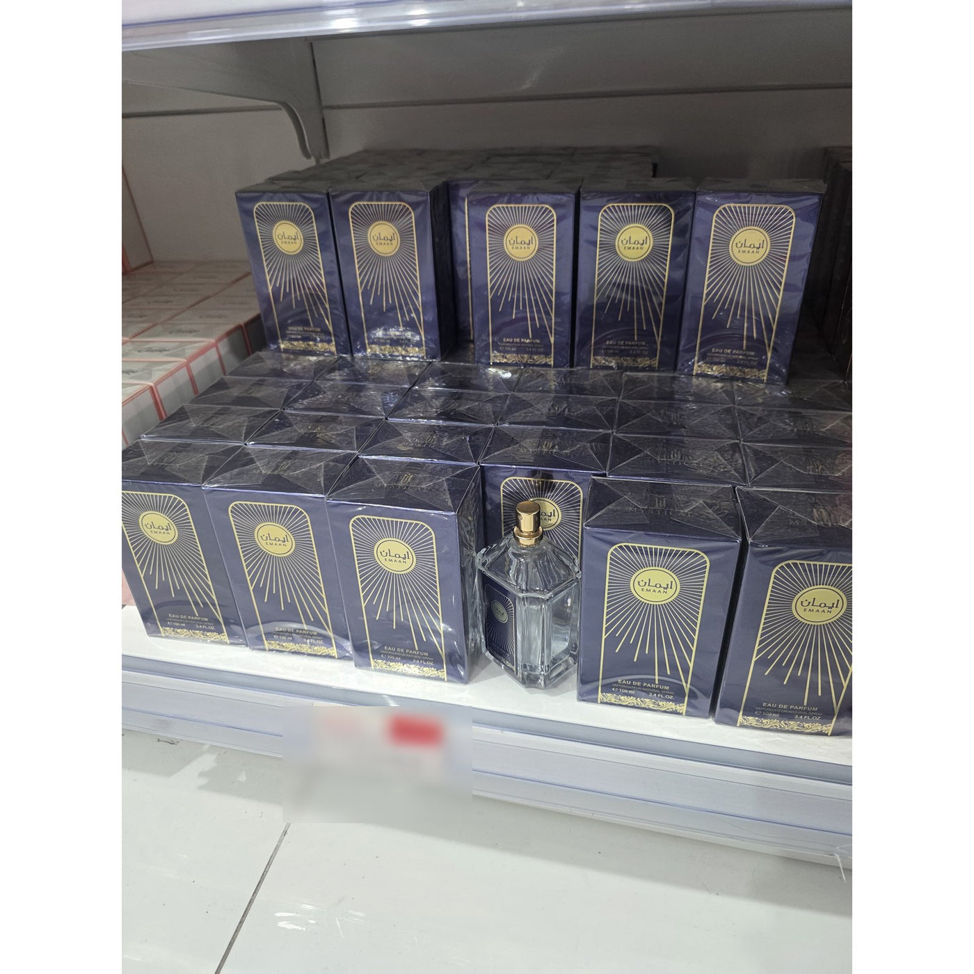 Perfume EMAAN Eau de Parfum Natural Spray 100ml botella hexagonal tapa dorada