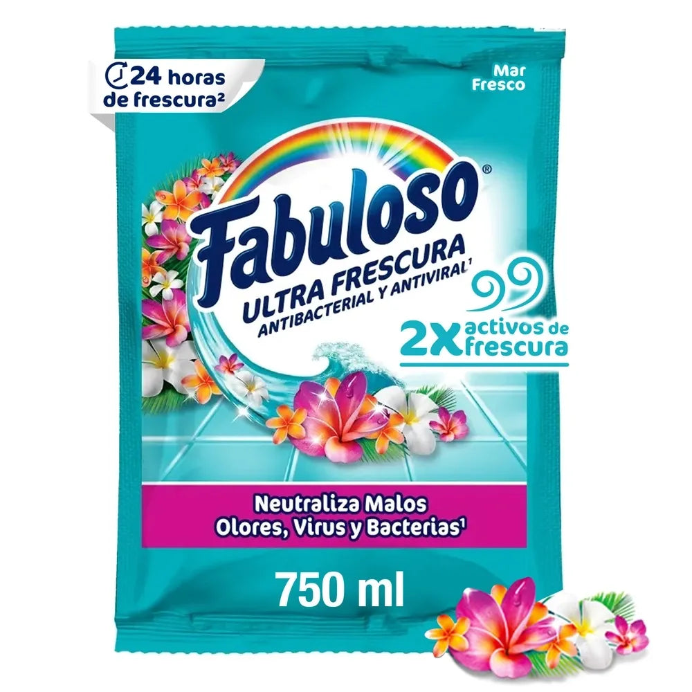 Desinfectante Fabuloso Líquido Aroma Mar Fresco - 750 Ml