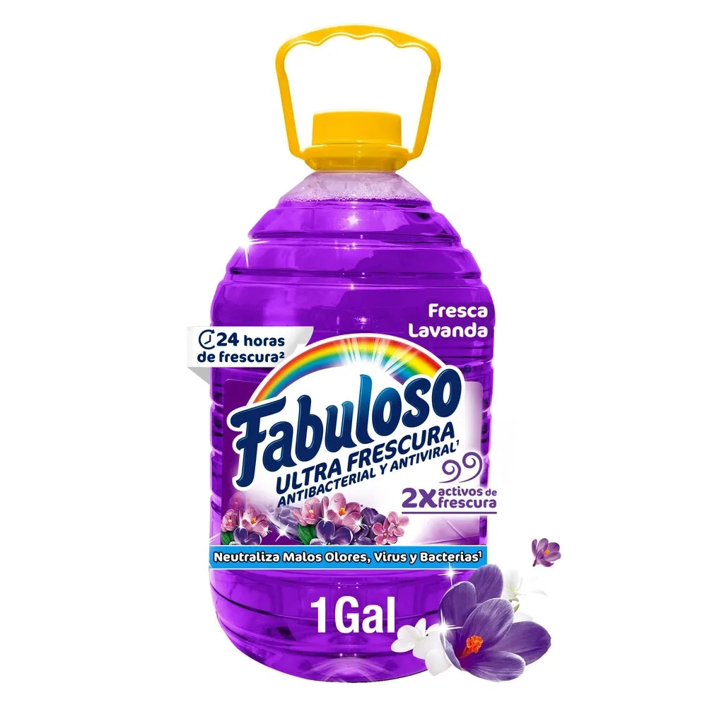 Desinfectante Fabuloso Multiusos Frescura Activa Antibacterial Lavanda - 1 Gal
