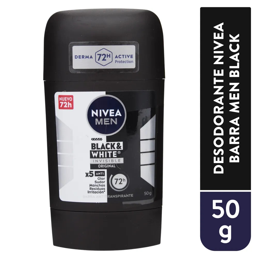 Desodorante Nivea Barra Men Black White - 50 G