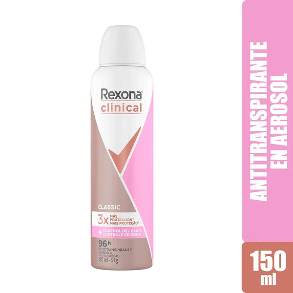 Desodorante Rexona Clinical Dama Classic Aerosol - 150 Ml