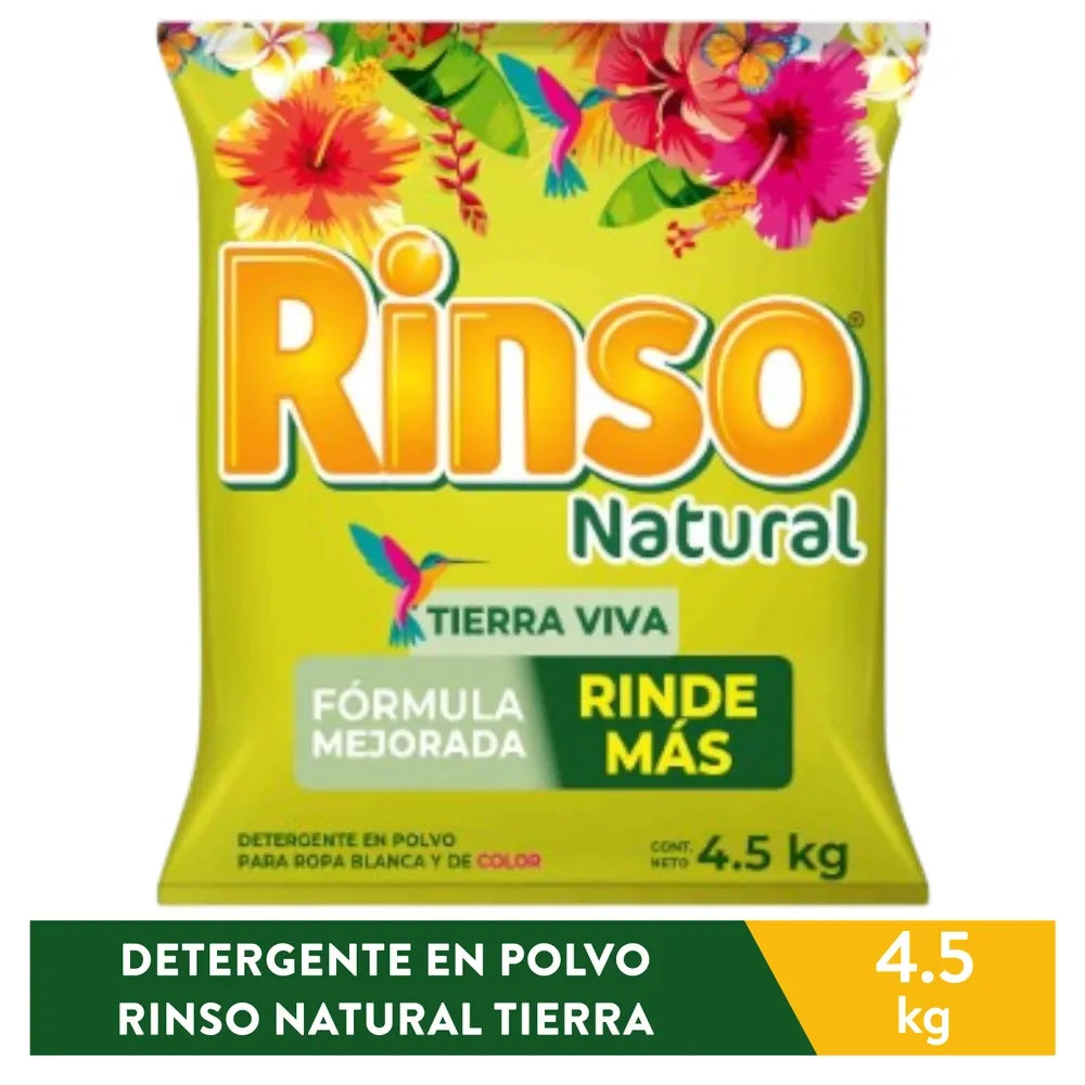 Deterg Polvo Rinso Natural Tierra 4500g