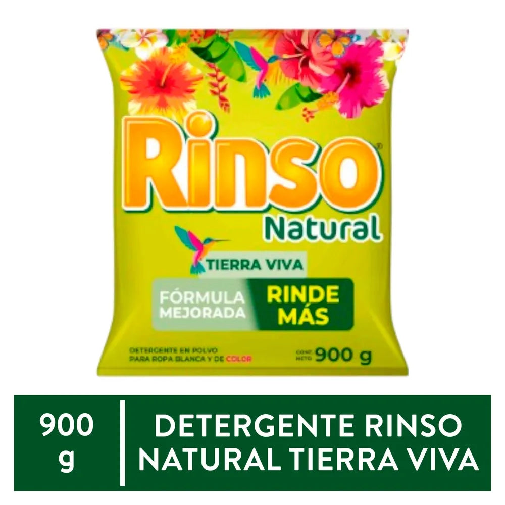 Deterg Polvo Rinso Natural Tierra 900g