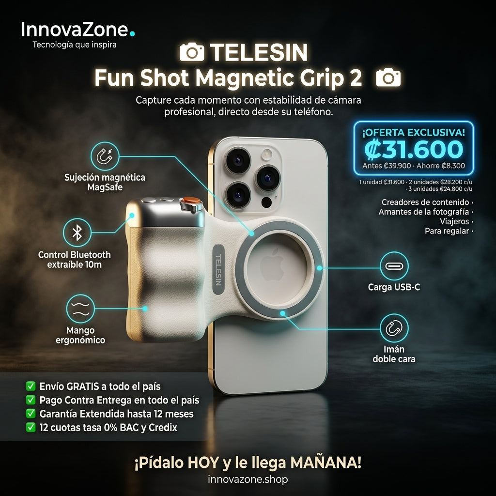TELESIN Fun Shot Magnetic Grip 2 - oferta
