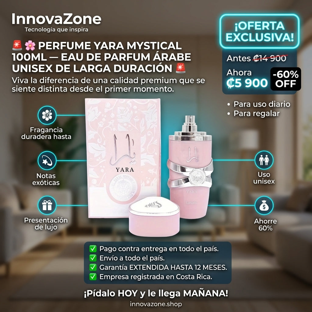 🌸 Perfume Yara Mystical 100ml — Eau de Parfum Árabe Unisex de Larga Duración - oferta