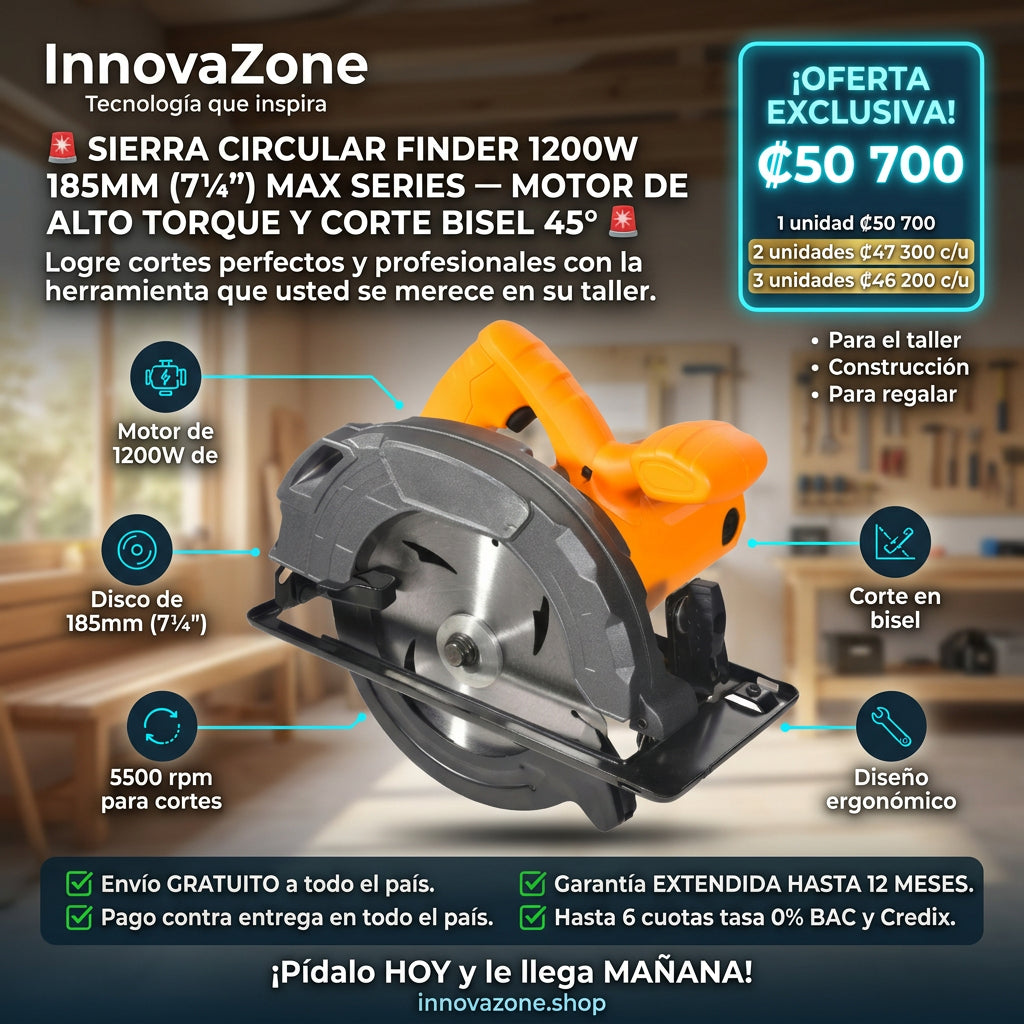 Sierra Circular Finder 1200W 185mm (7¼") MAX SERIES - oferta