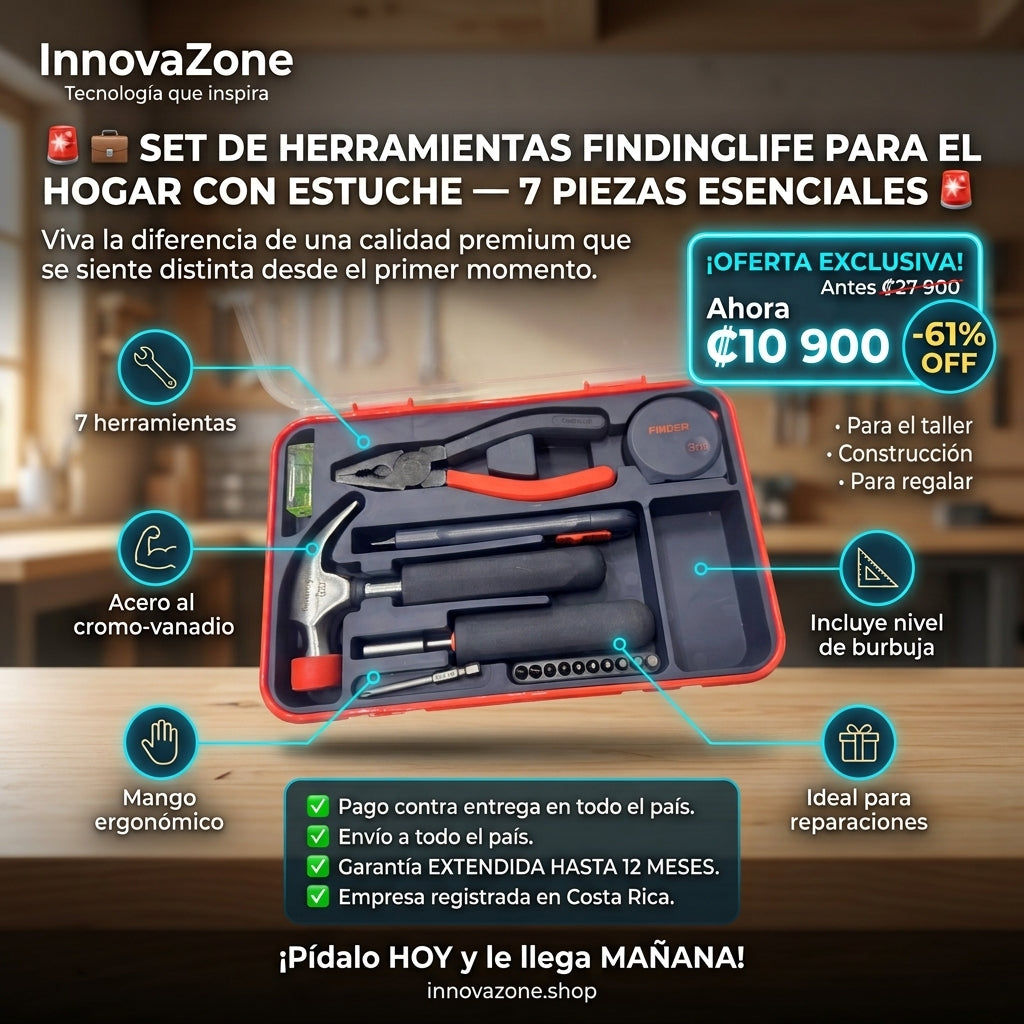 🧰 Set de Herramientas FindingLife para el Hogar con Estuche - oferta
