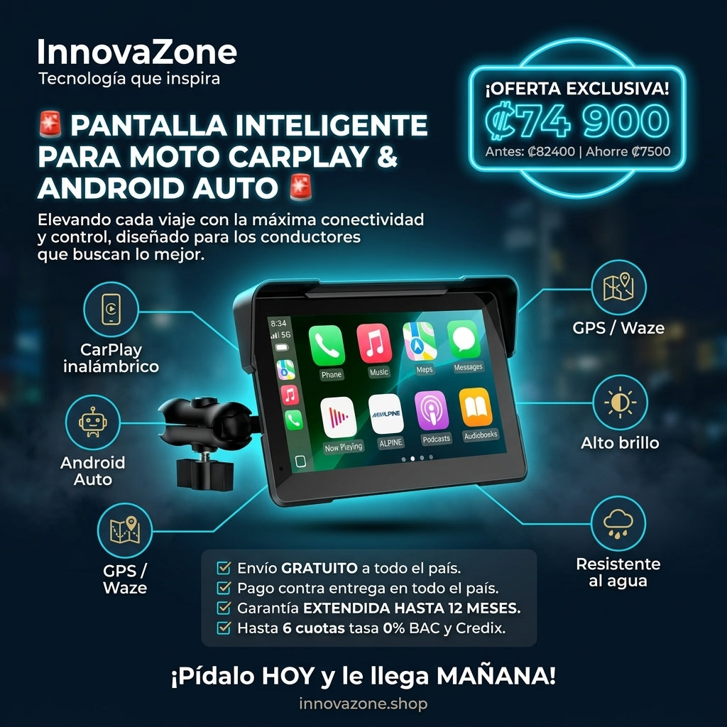 Anuncio oferta Pantalla para Moto CarPlay desde ₡74.900 - oferta