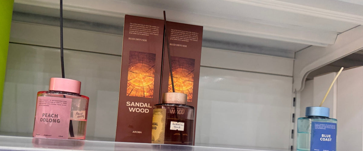 🌿 Difusor Aromático de Varitas ZHBEAST LB-28 · Peach Oolong, Sandal Wood o Blue Coast · 120 ml - foto real 1