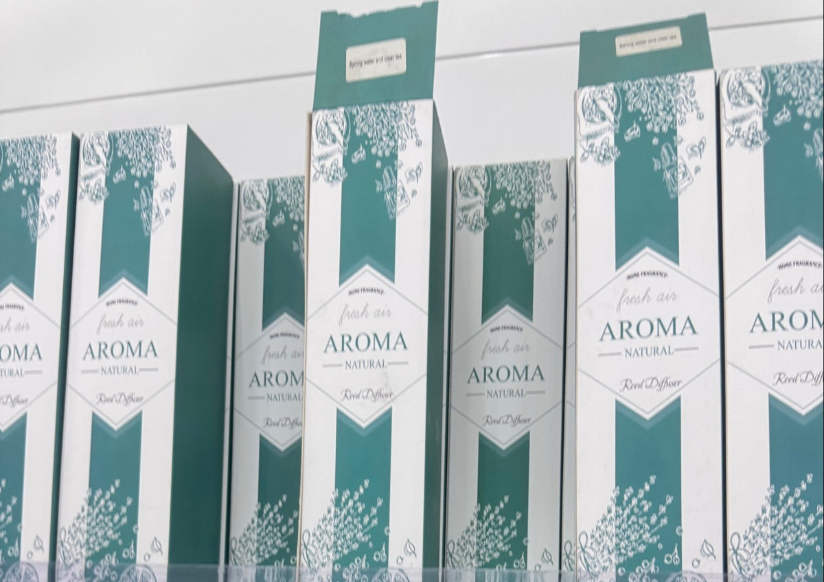 🌿 Difusor Aromático de Varitas Fresh Air LB-17 · Aroma Natural · Spring Water and Clear Tea - foto real 1