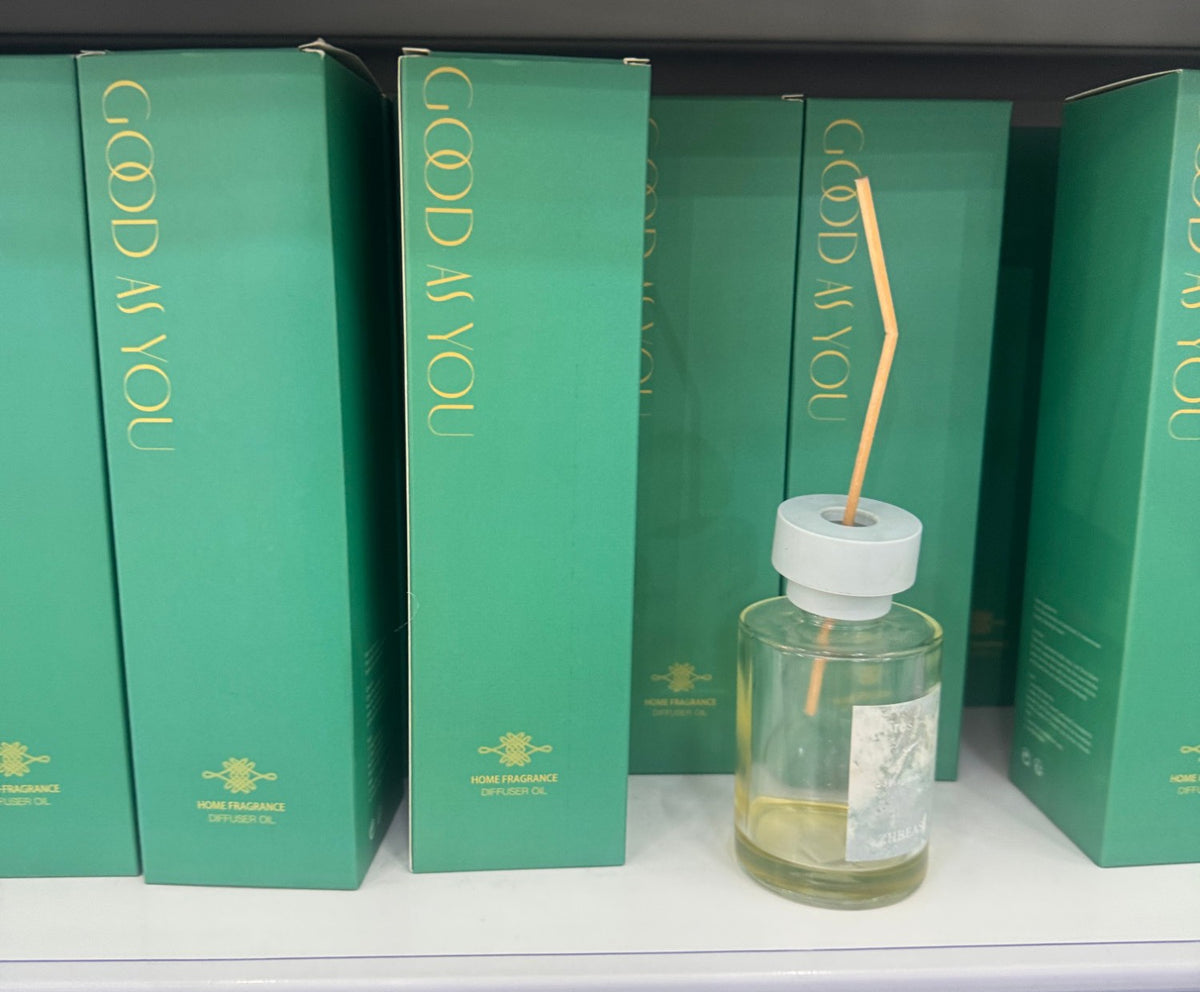 🌿 Difusor Aromático de Varitas Good As You LB-31 · Frasco de Vidrio Tapa Gris - foto real 1