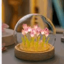 Adorno Tulipanes En Cristal