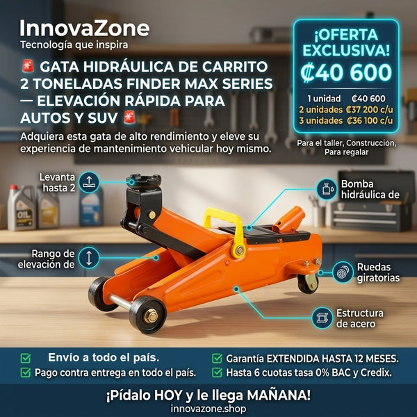 Gata Hidráulica de Carrito 2 Toneladas FINDER MAX SERIES - oferta
