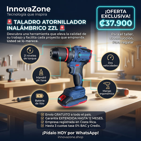 Taladro inalámbrico ZZL ₡37.900 oferta - InnovaZone