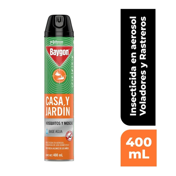 Insecticida Baygon Casa Y Jardín En Aerosol - 400 Ml