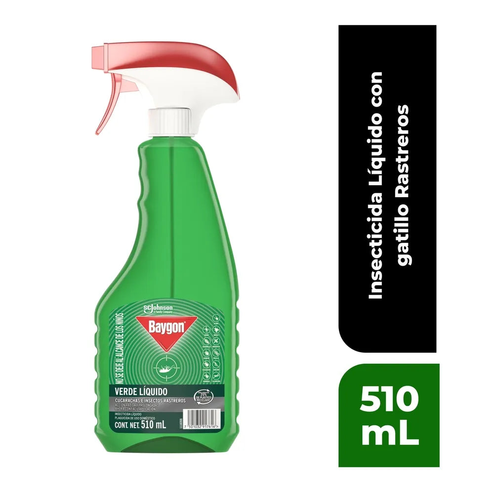 Insecticida Baygon Ultra Verde Líquido Mata Cucarachas E Insectos Rastreros - 510 Ml