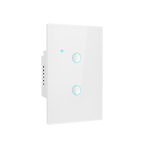Interruptor Apagador Inteligente Tuya 2 Botones Blanco