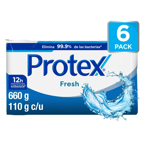 Jabón De Tocador Antibacterial Protex Fresh 6 Pack - 660 G