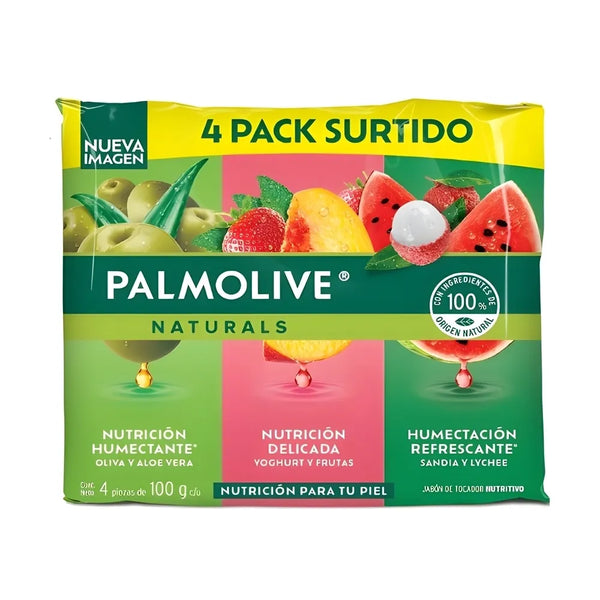 Jabón De Tocador Palmolive Naturals Mixto 4 Pack - 400 G