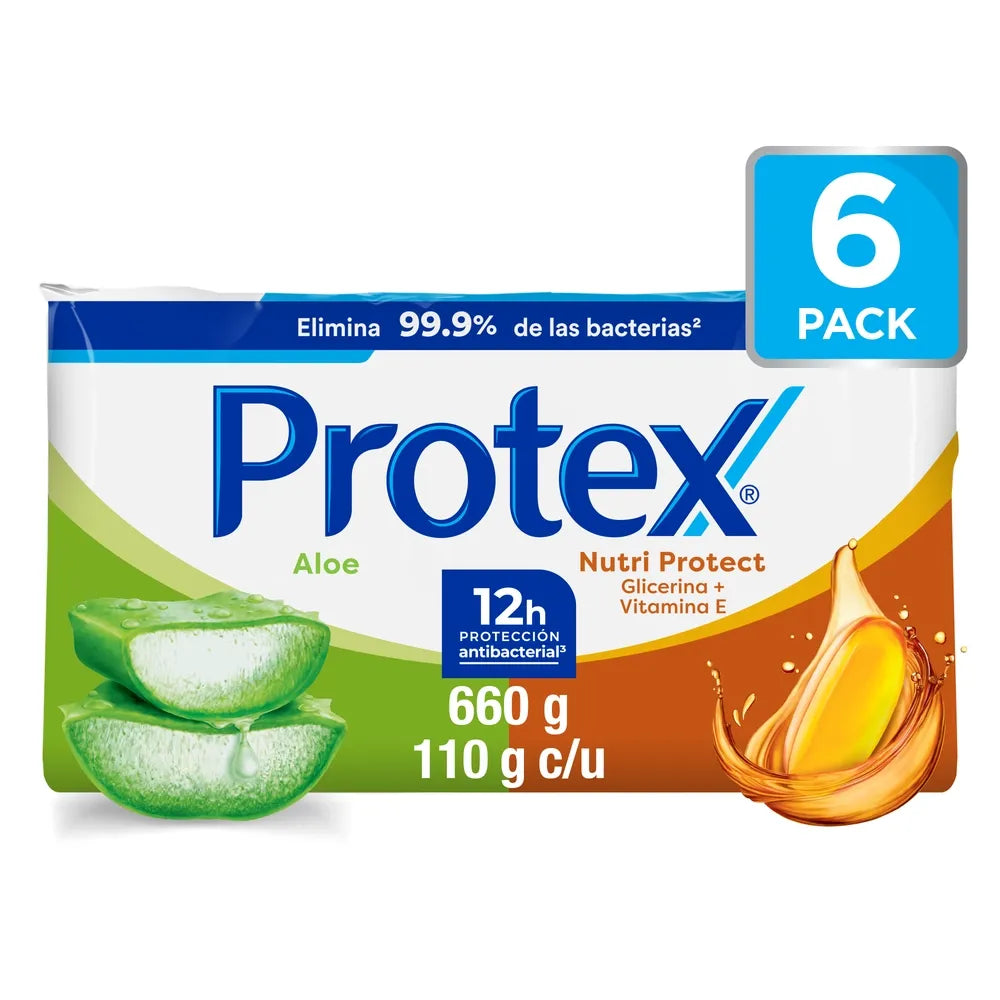 Jabón De Tocador Antibacterial Protex Mix 6 Pack - 660g
