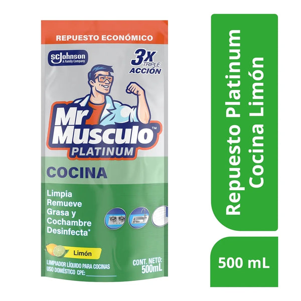 Limpiador Para Cocinas Mr. Músculo Platinum Repuesto - 500 Ml