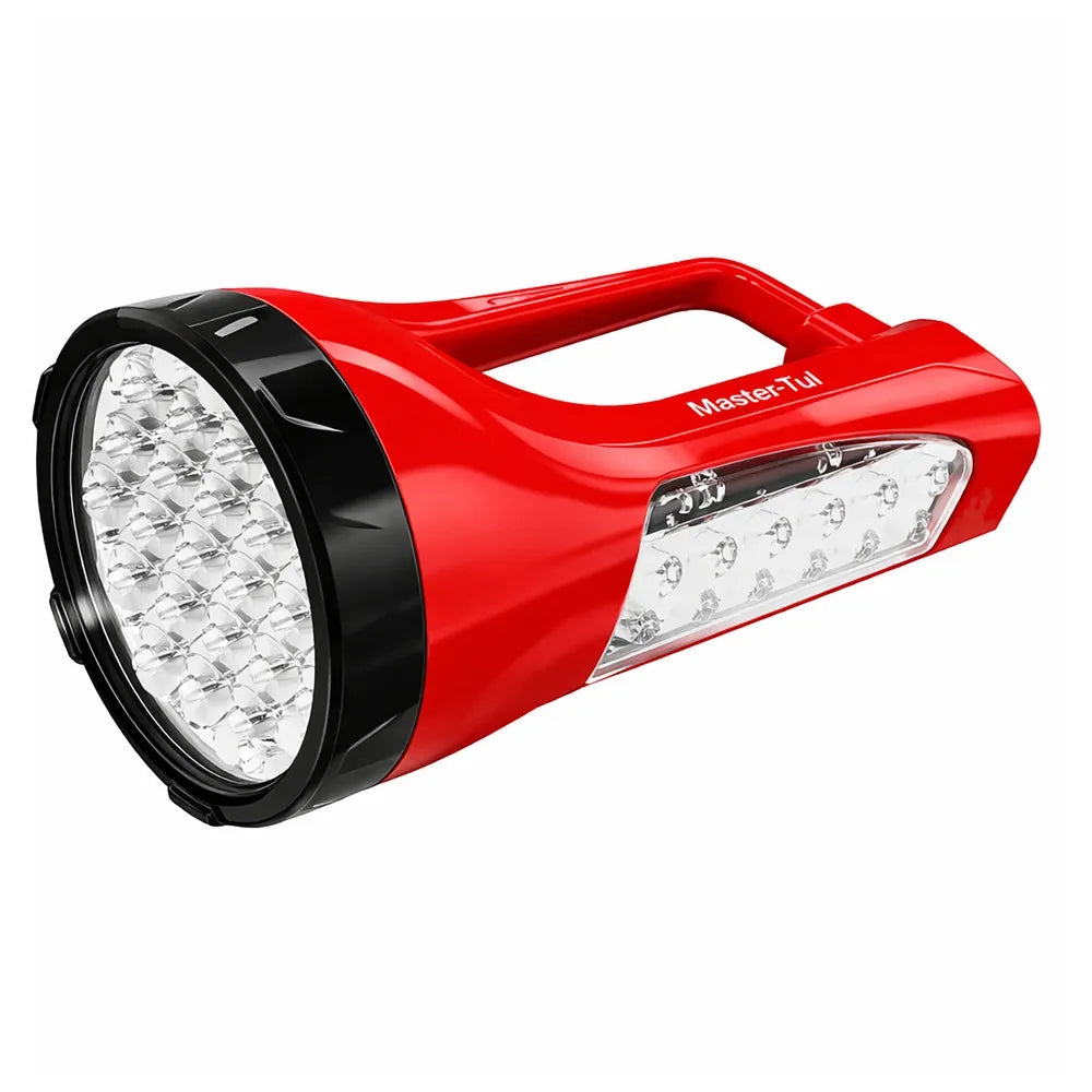 Linterna Grande Rojo Negro Con Luz En Ma