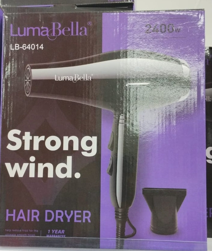 💨 Secadora de Cabello Profesional LumaBella LB-64014 2400W Strong Wind