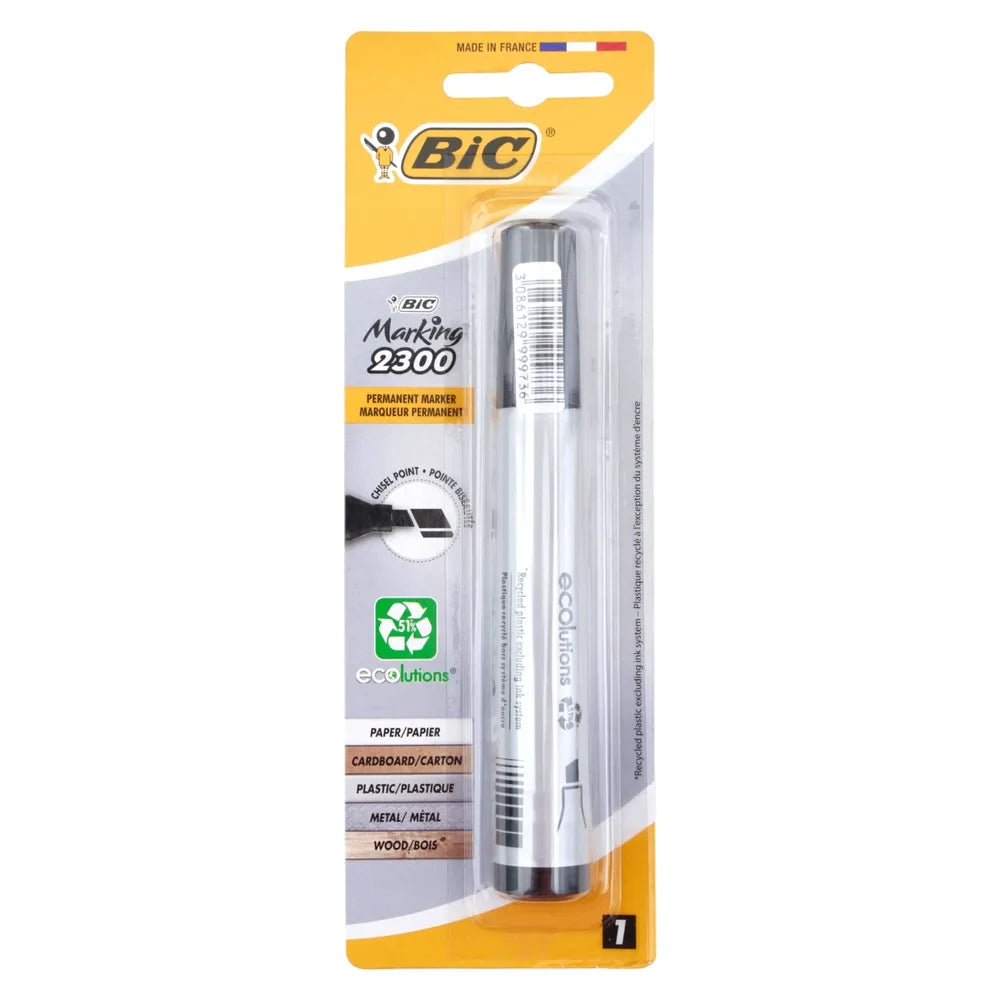 Marcador Bic Permanente 2300 Negro - Unidad