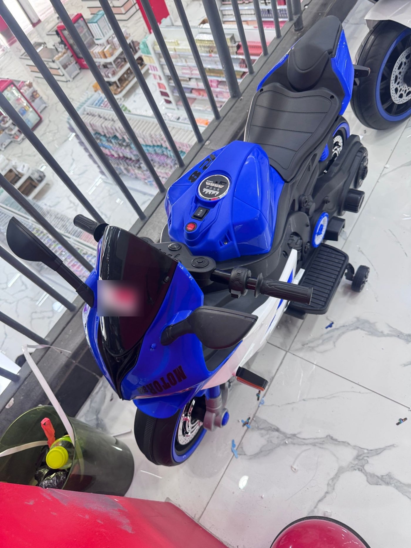 Moto eléctrica deportiva Motor azul para niños