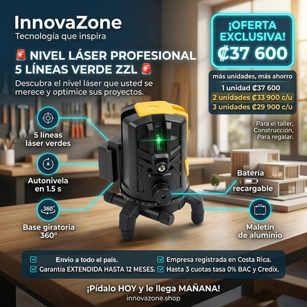 Nivel Láser 5 Líneas Verde ZZL - oferta