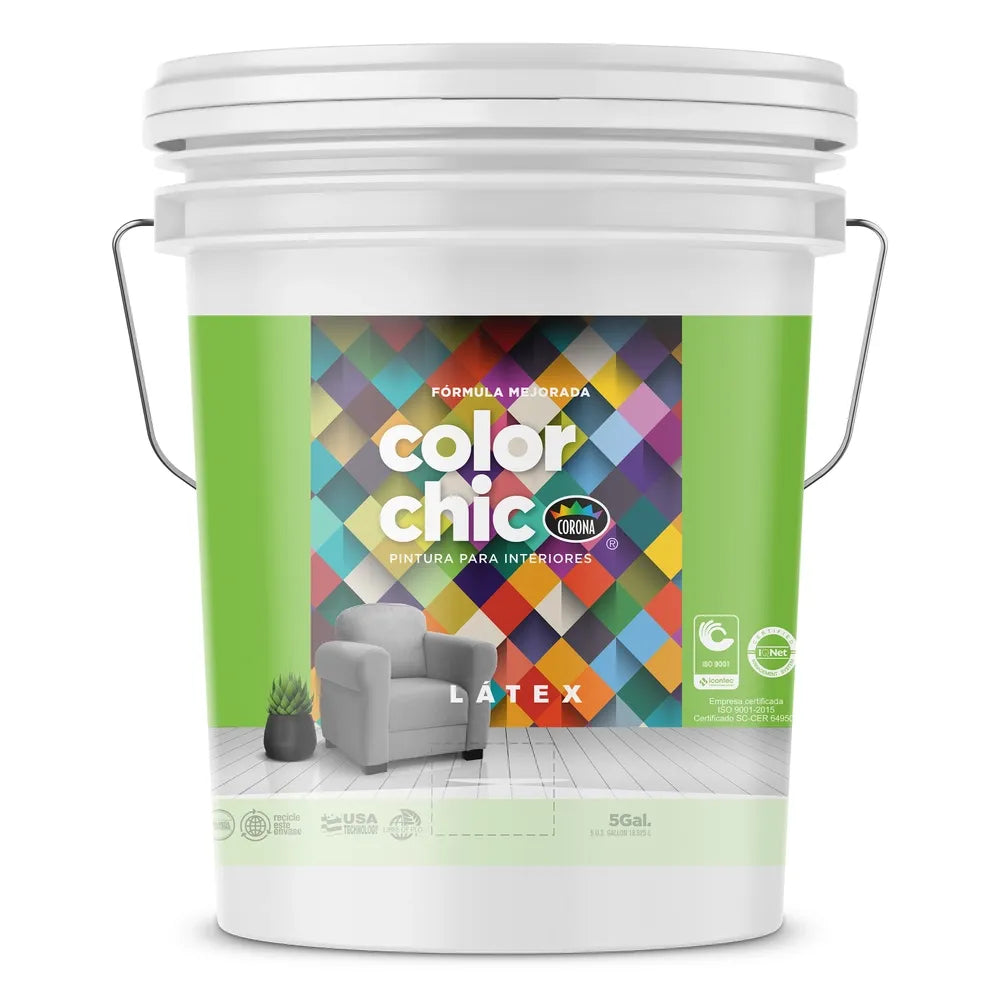 Pintura Latex Color Chic Verde Cubeta