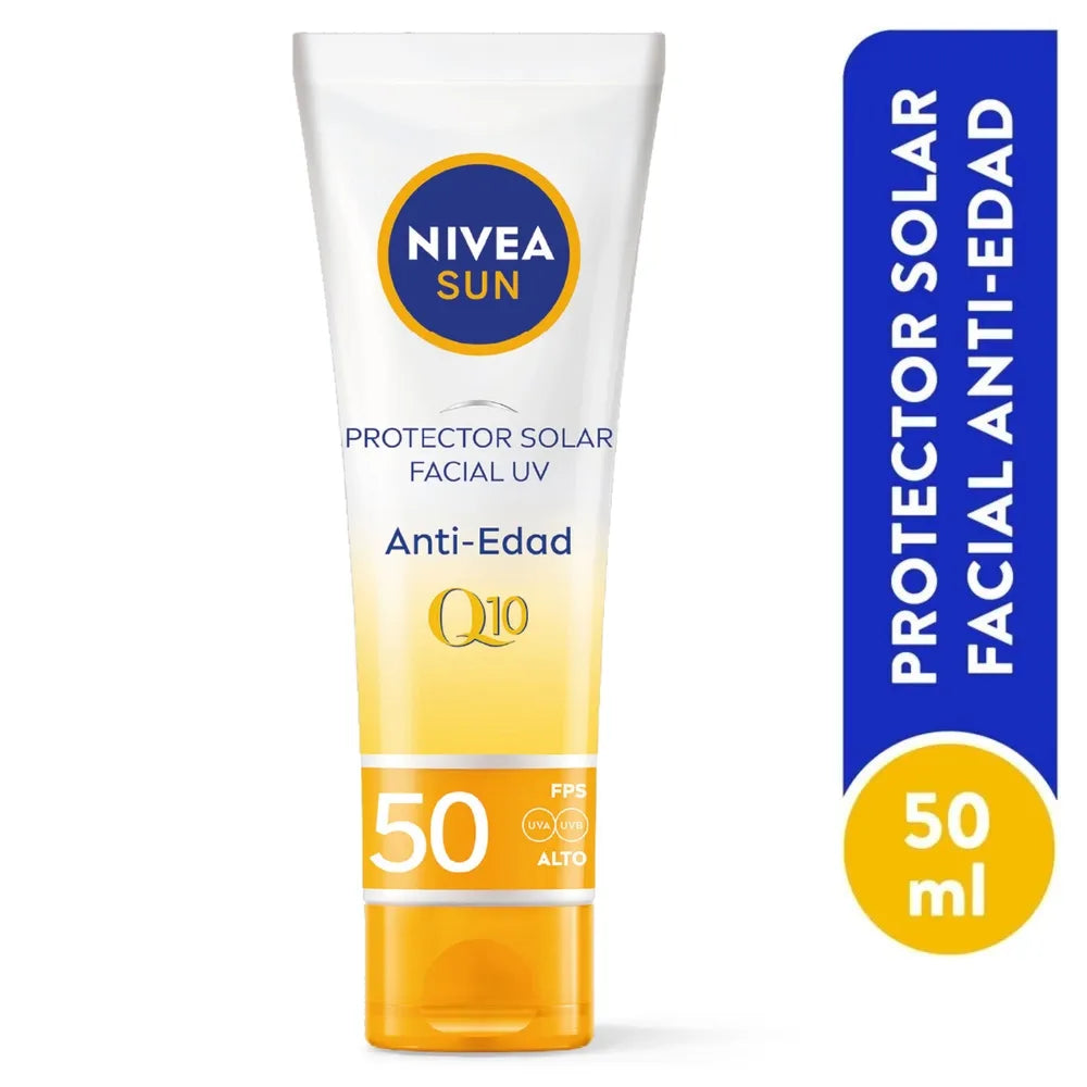 Protector Solar Facial Nivea Sun Anti Edad FPS 50 - 50 Ml