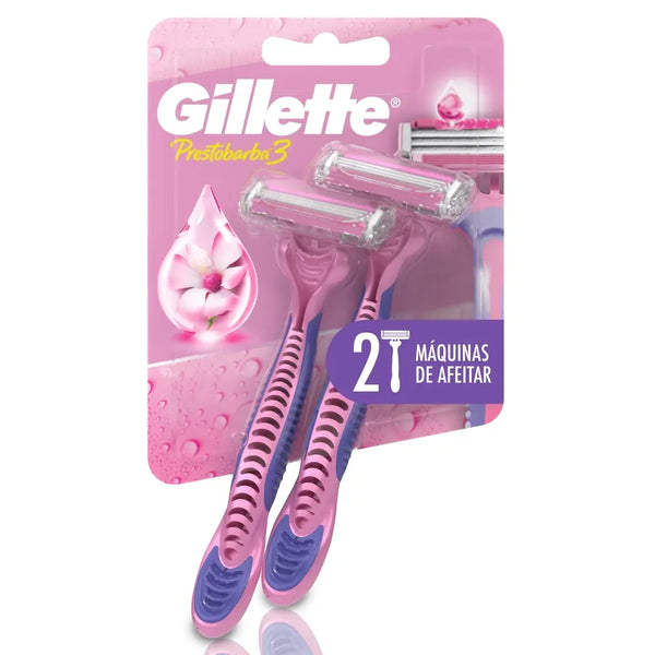 Máquina Afeitar Mujer Gillette Prestobarba3 3 Hojas - 2 Uds