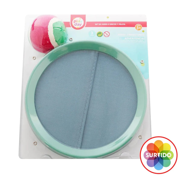 Set De Juego Play Day 2 Discos Y Pelota - 3 Pzas