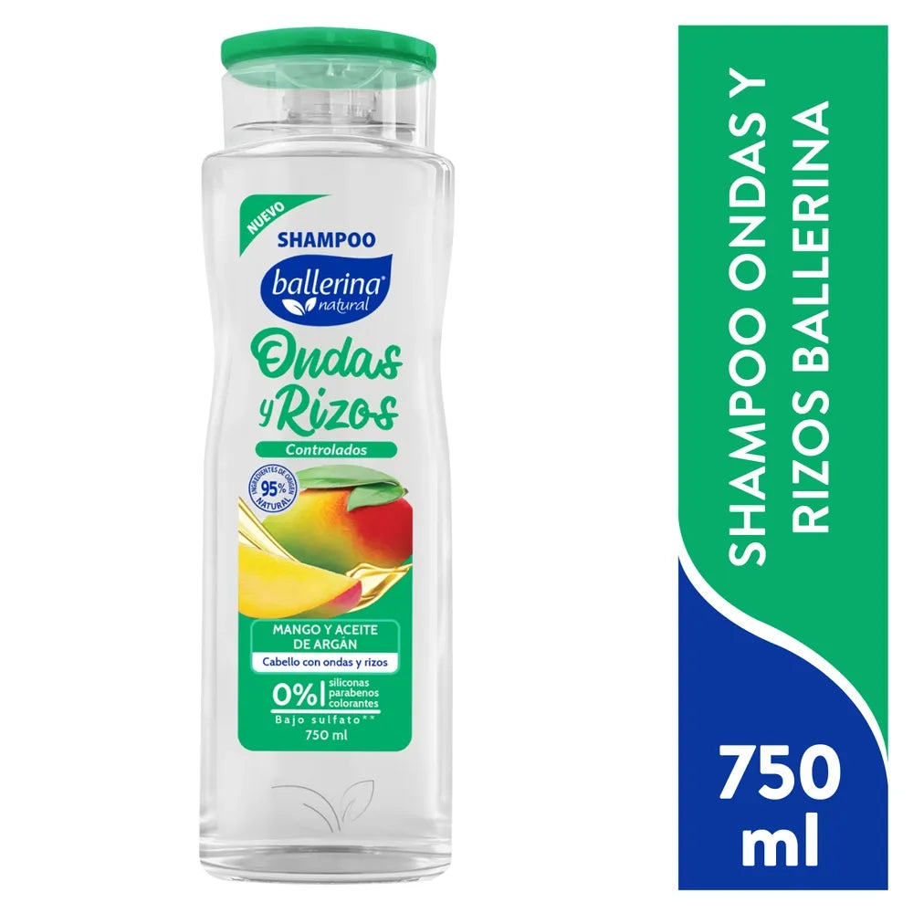 Shampoo Ballerina Ondas Y Rizos - 750 Ml