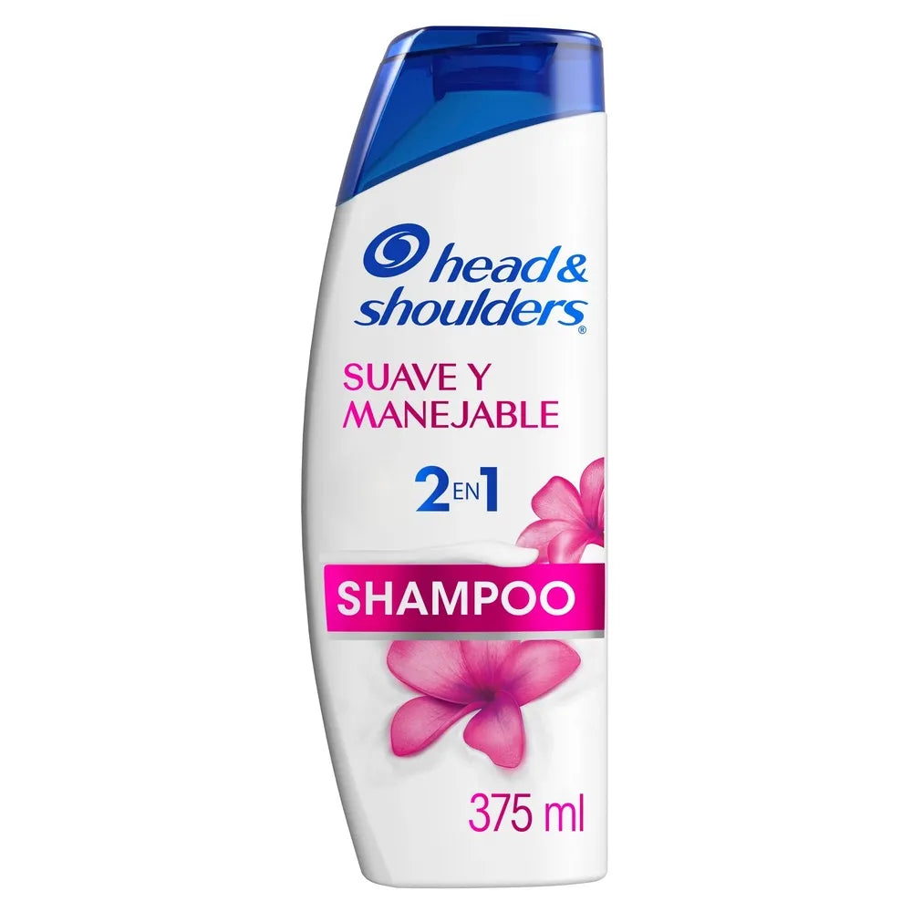 Shampoo Head & Shoulders Suave Y Manejable 2 En 1 Control Caspa - 375 Ml