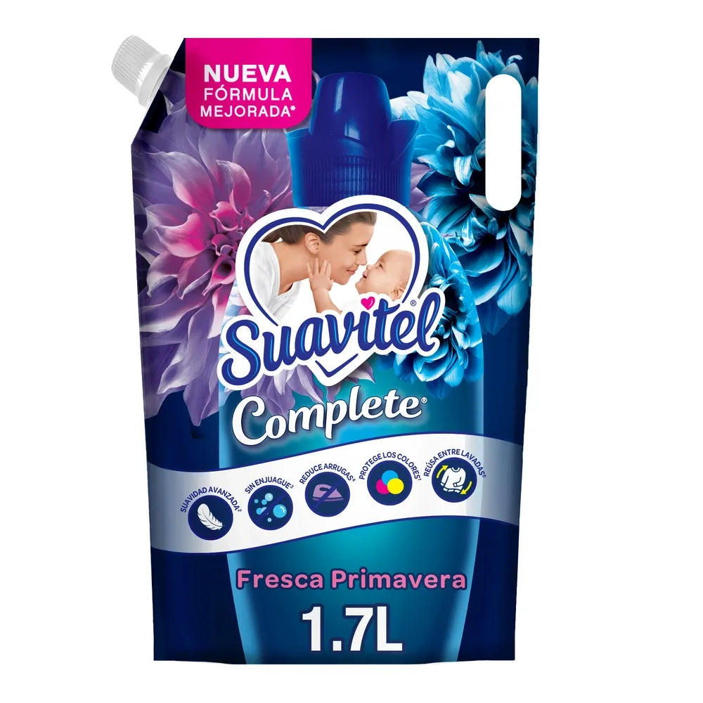 Suavizante De Telas Suavitel Complete Fresca Primavera - 1.7 L