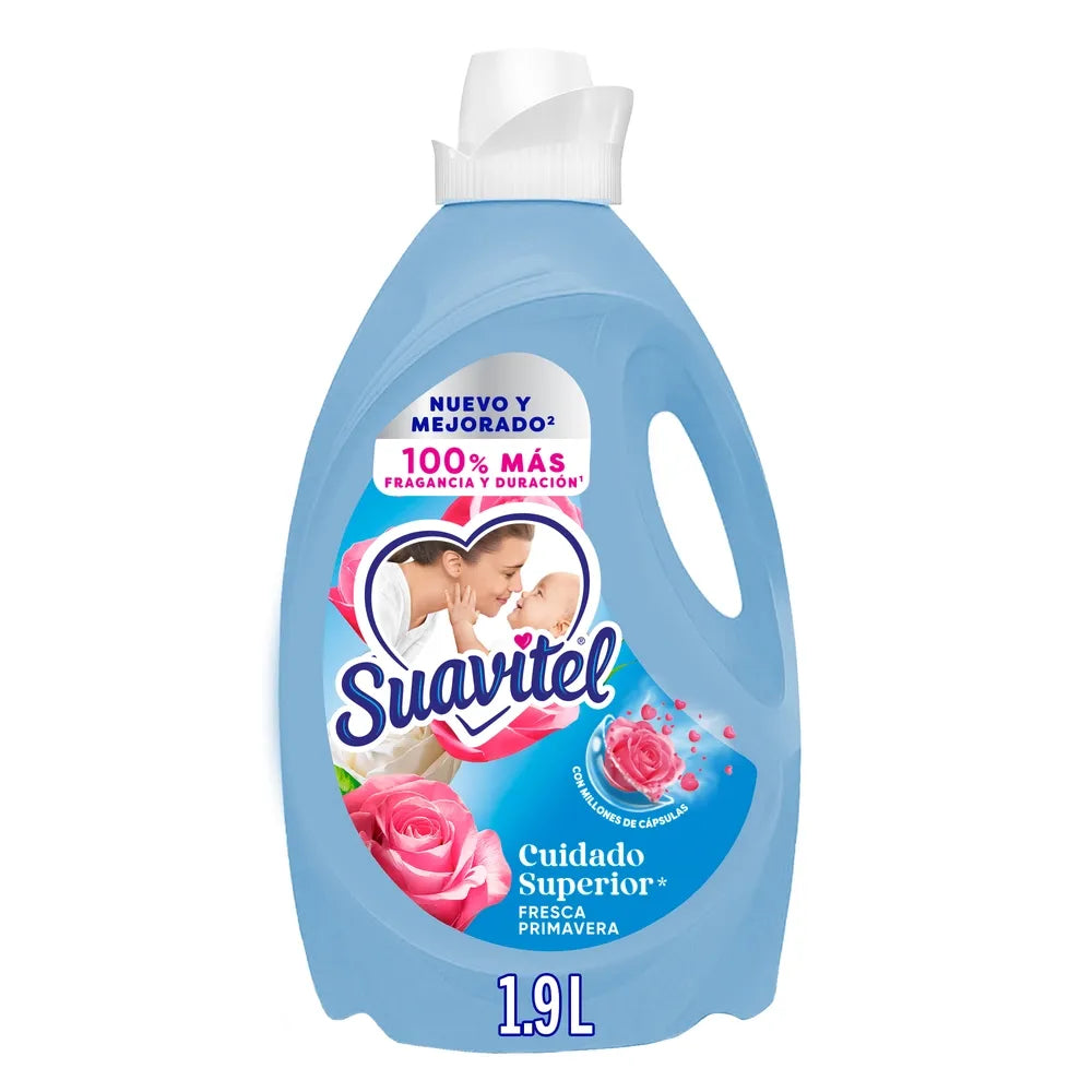 Suavizante De Telas Suavitel Cuidado Superior Fresca Primavera -1.9 L