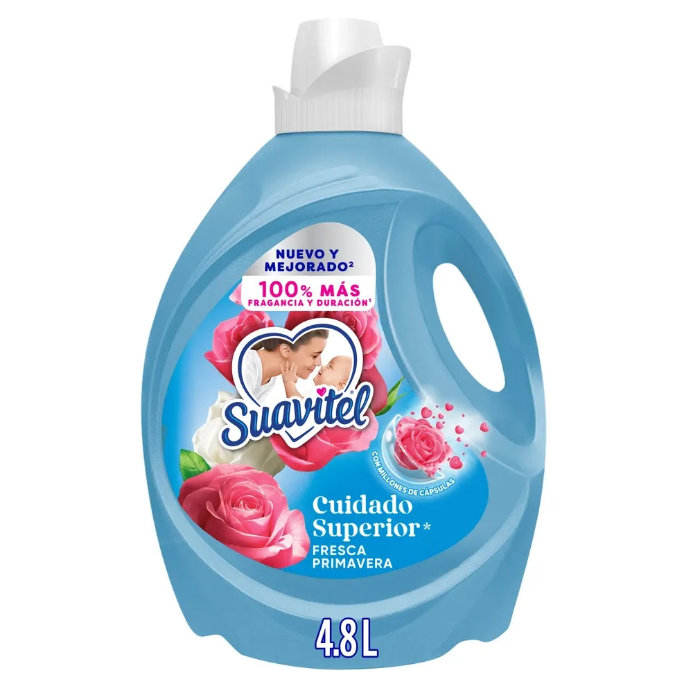 Suavizante De Telas Suavitel Cuidado Superior Fresca Primavera - 4.8 L