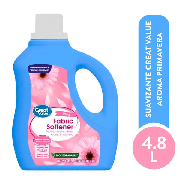 Suavizante Great Value Regular Aroma Primaveral - 4800 Ml